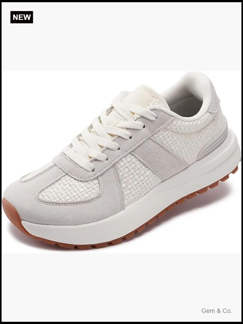 Wide Toe Box Retro Patchwork Sneaker with Cushion Support